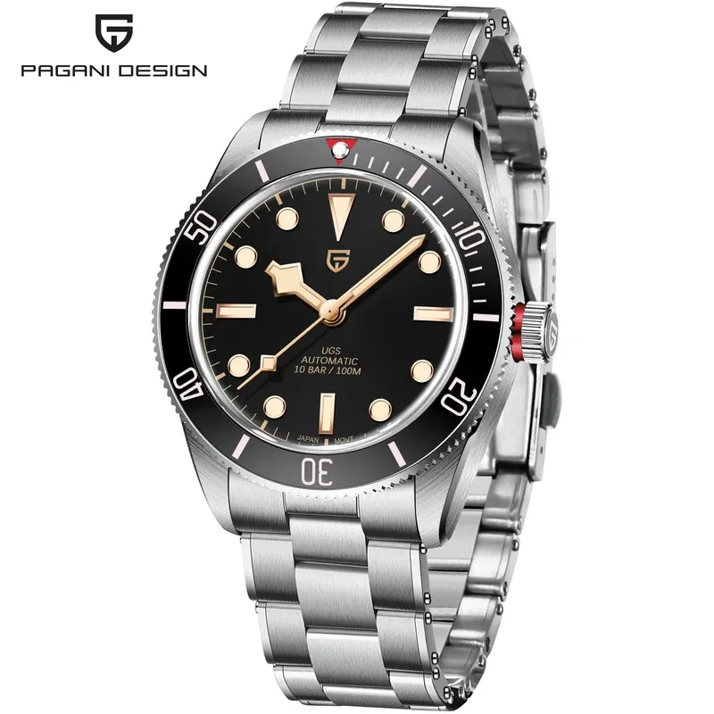 PAGANI DESIGN Automatic Watch For Men BB58 NH35 Men Mechanical Watches Luxury Stainless Steel waterproof 10Bar Reloj Hombres new