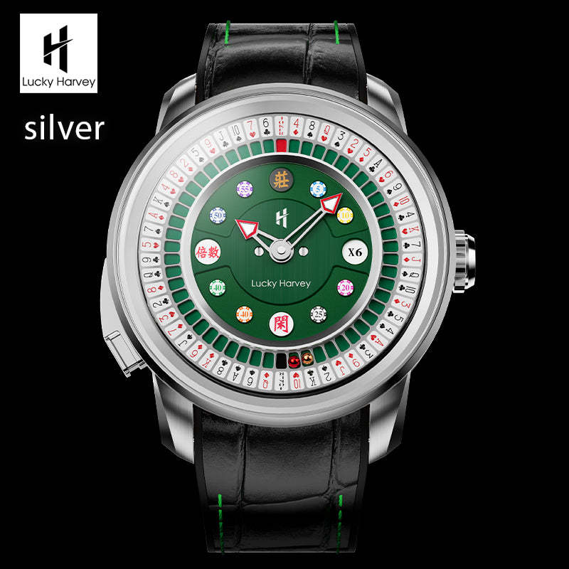 Lucky Harvey Automaton Player Series Silver Poker Roulette 18K GOLD BA