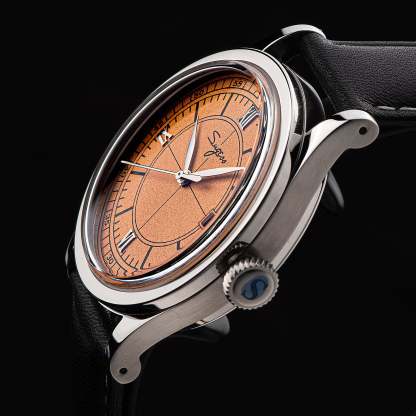 Heritage 411-3B Seagull 2130 Movement  Stainless Steel Case Deep Orange Dial SU4113BOR-TIME.SHOP
