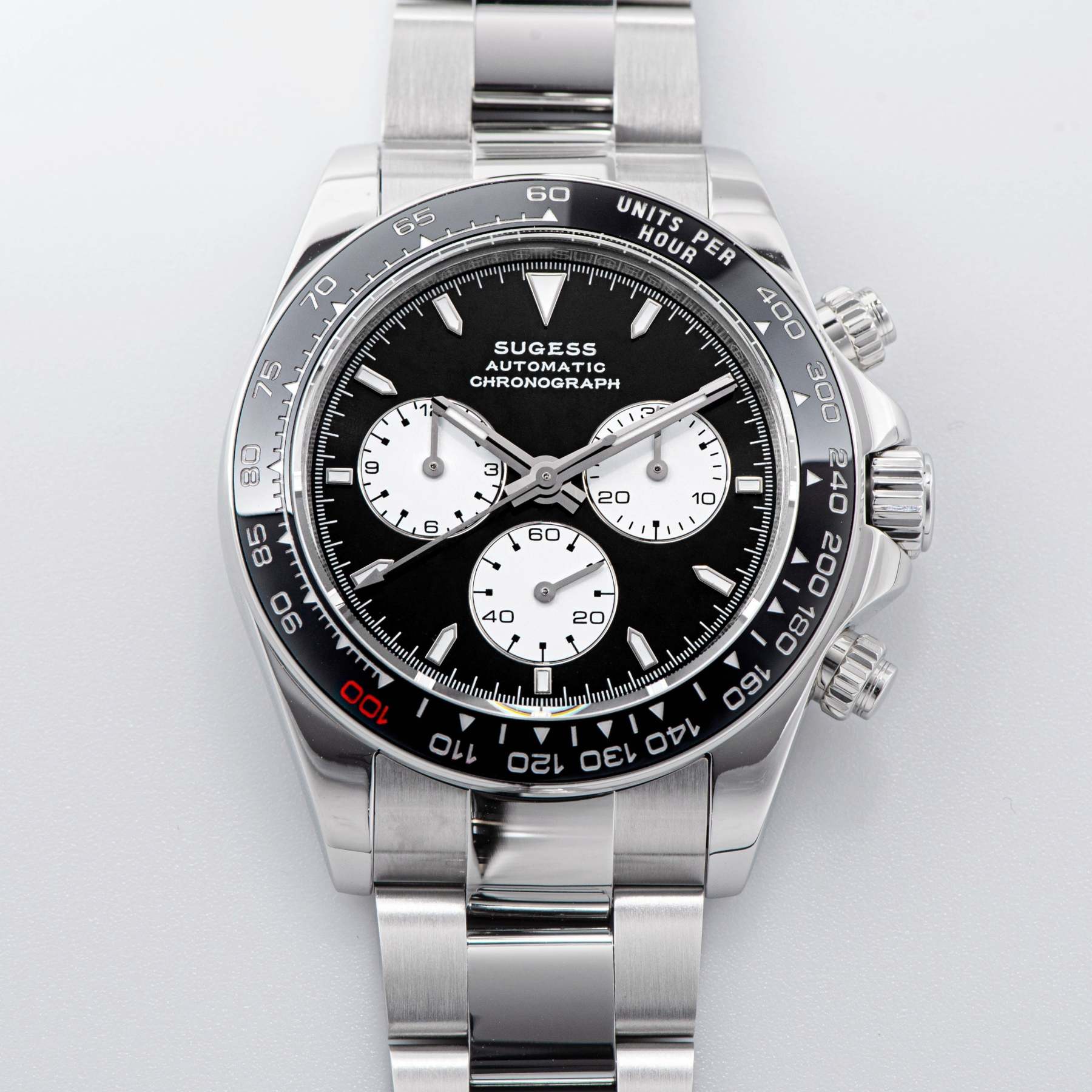Automatic Chronograph S418-2.001 White Dial Stainless Steel Bezel Professional-TIME.SHOP