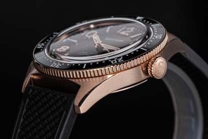 Seestern S435 Professional Diver Rose Gold Rubber Band (Seagull ST2130 movement)-TIME.SHOP
