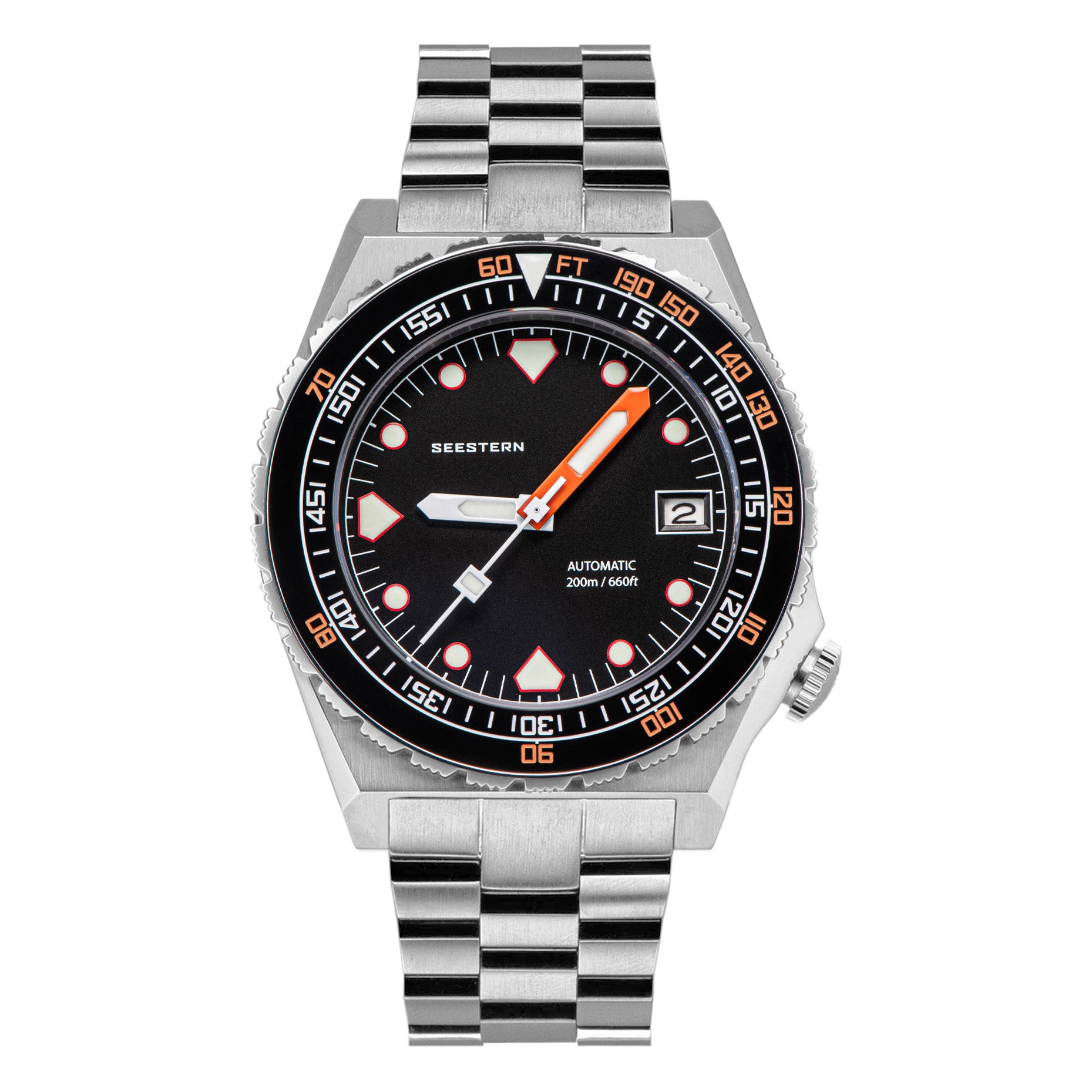 Seestern Vintage 407 600T Black Dial Ceramic Bezel-TIME.SHOP