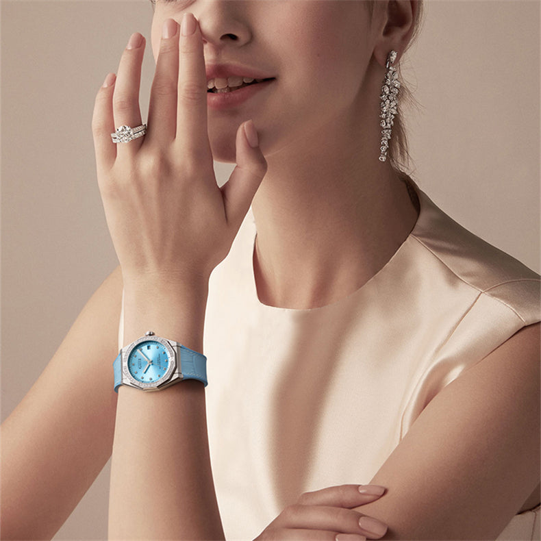 BONEST GATTI Automatic Citizen Movement Star Dial Diamond Bezel Women's Automatic Mechanical Watch BG8902