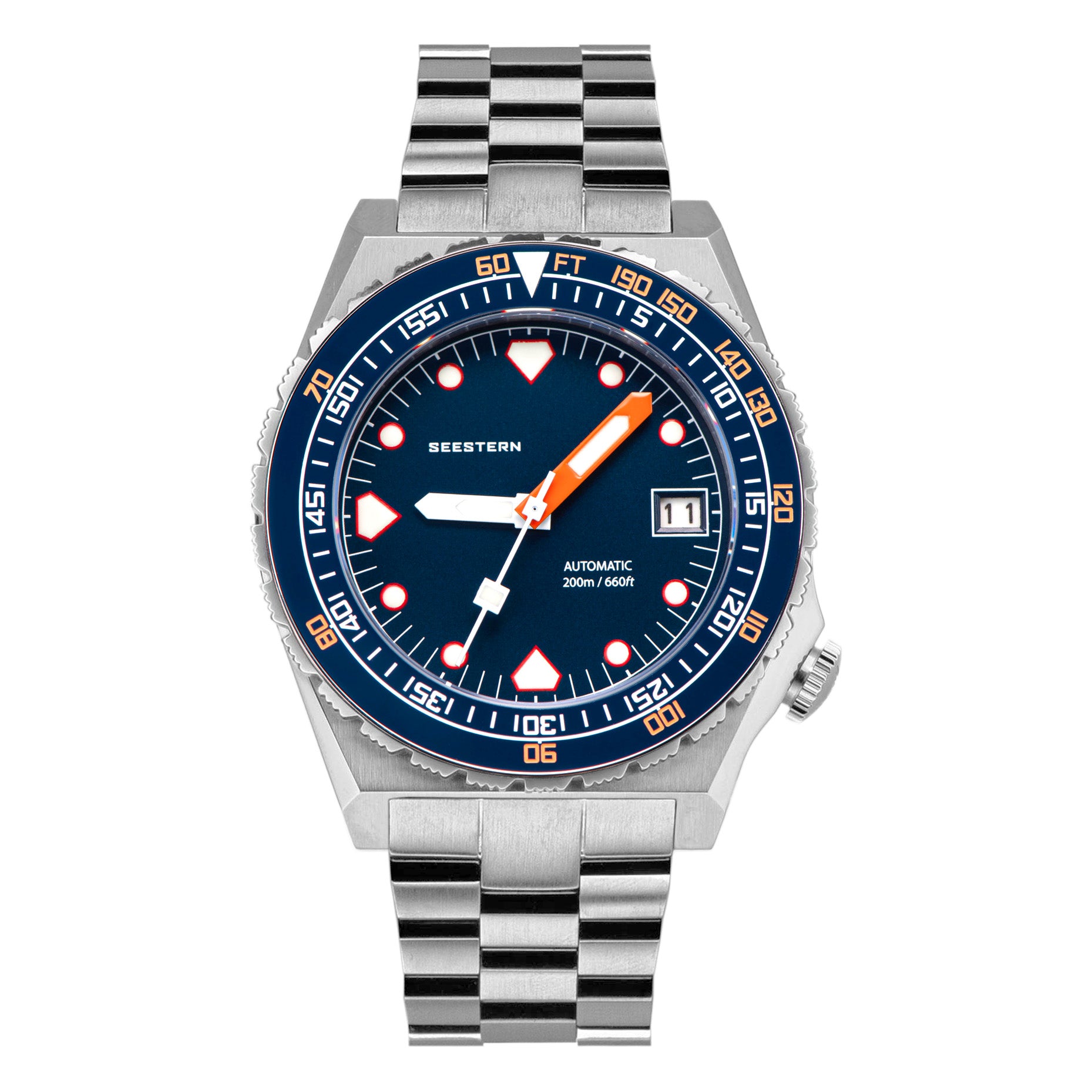Seestern Vintage 407 600T Deep Blue Dial Ceramic Bezel-TIME.SHOP