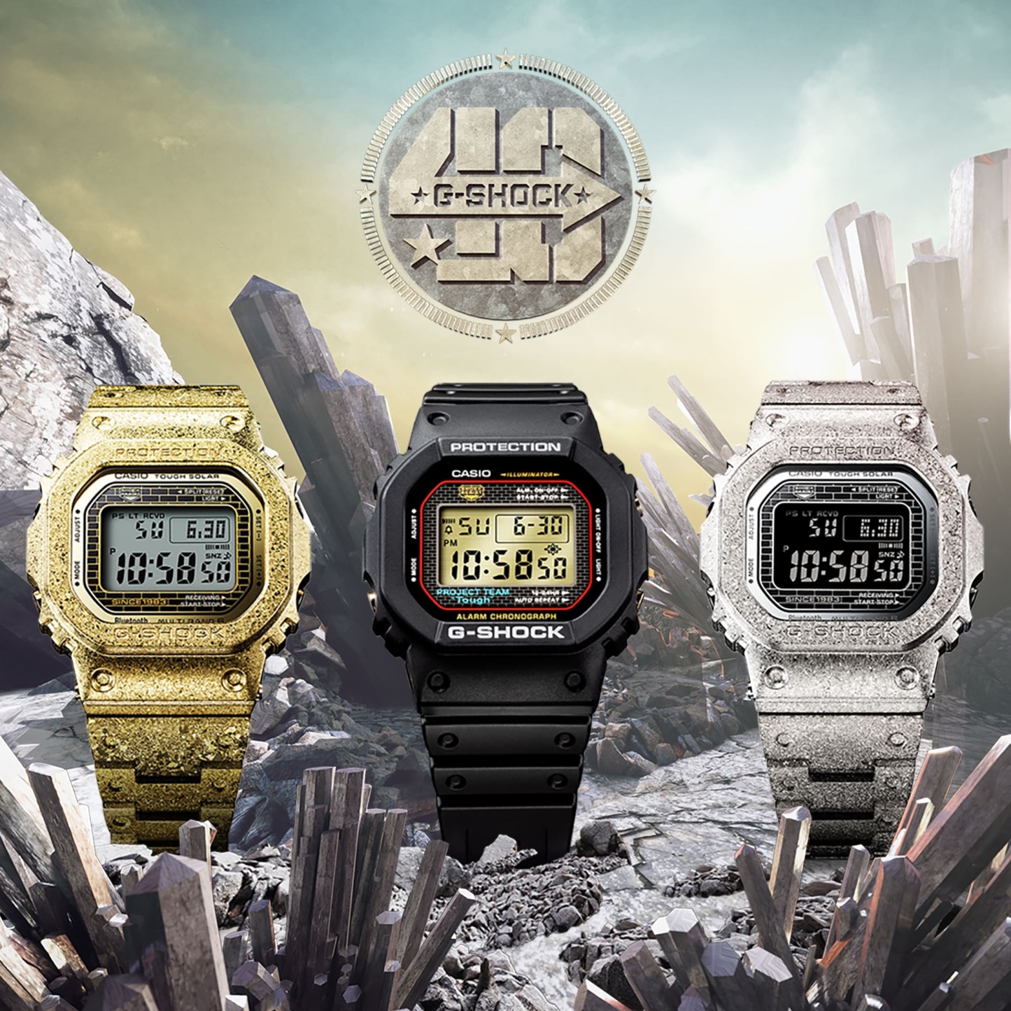 G-Shock GMWB5000 40th Anniversary Project Team Tough Silver Limited Edition-TIME.SHOP