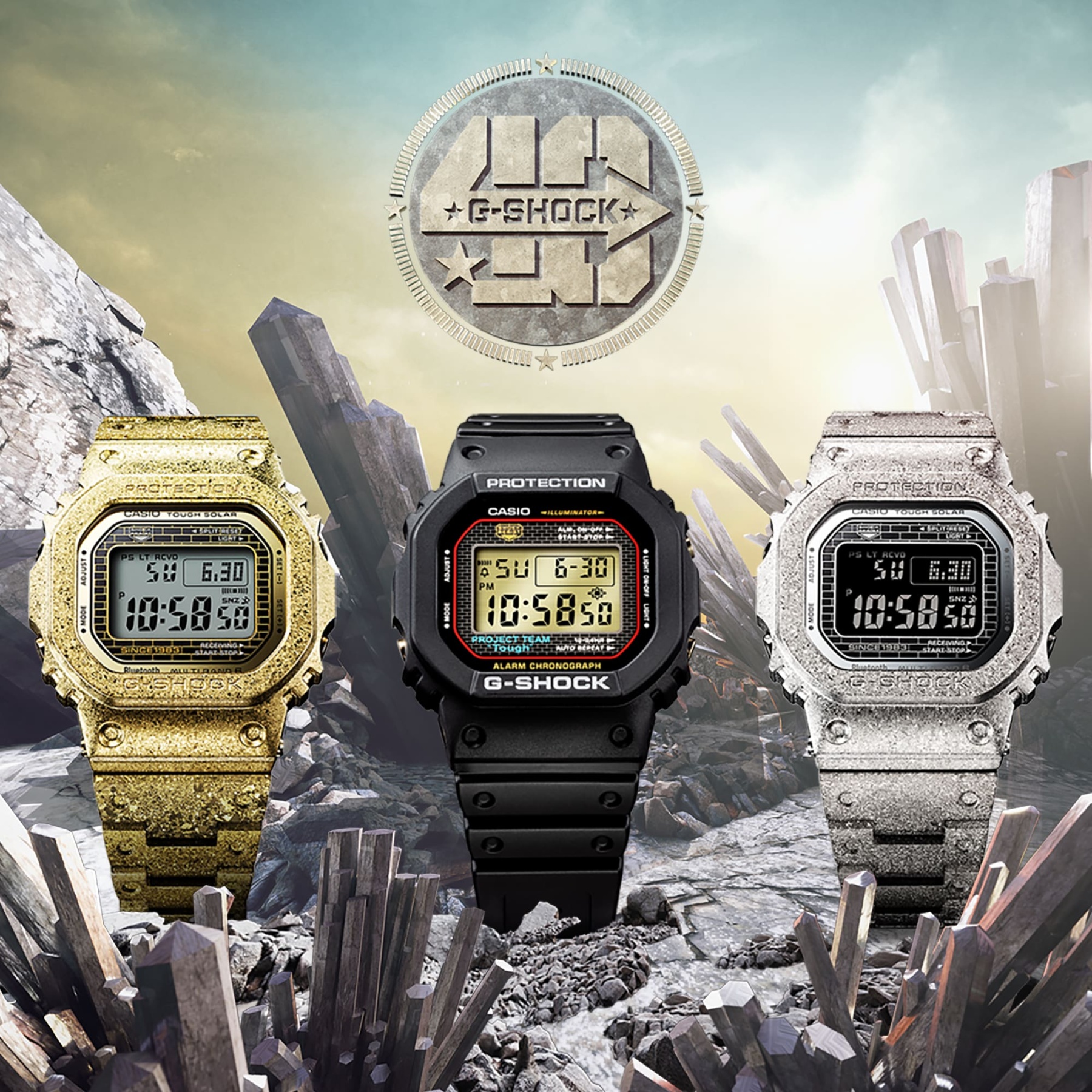 G-Shock GMWB5000 40th Anniversary Project Team Tough Silver Limited Edition-TIME.SHOP