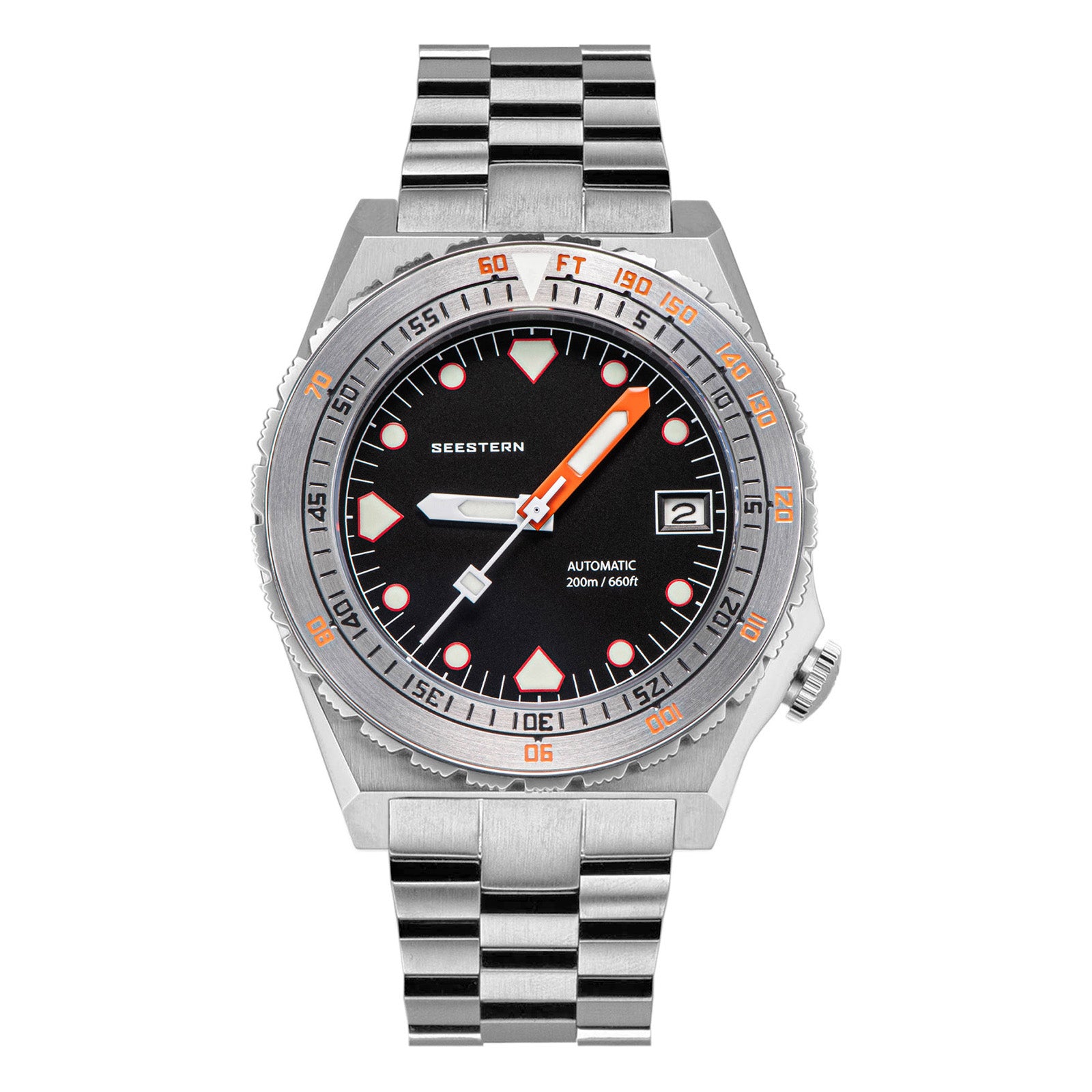 Seestern Vintage 407 600T Black Dial Ceramic Bezel-TIME.SHOP