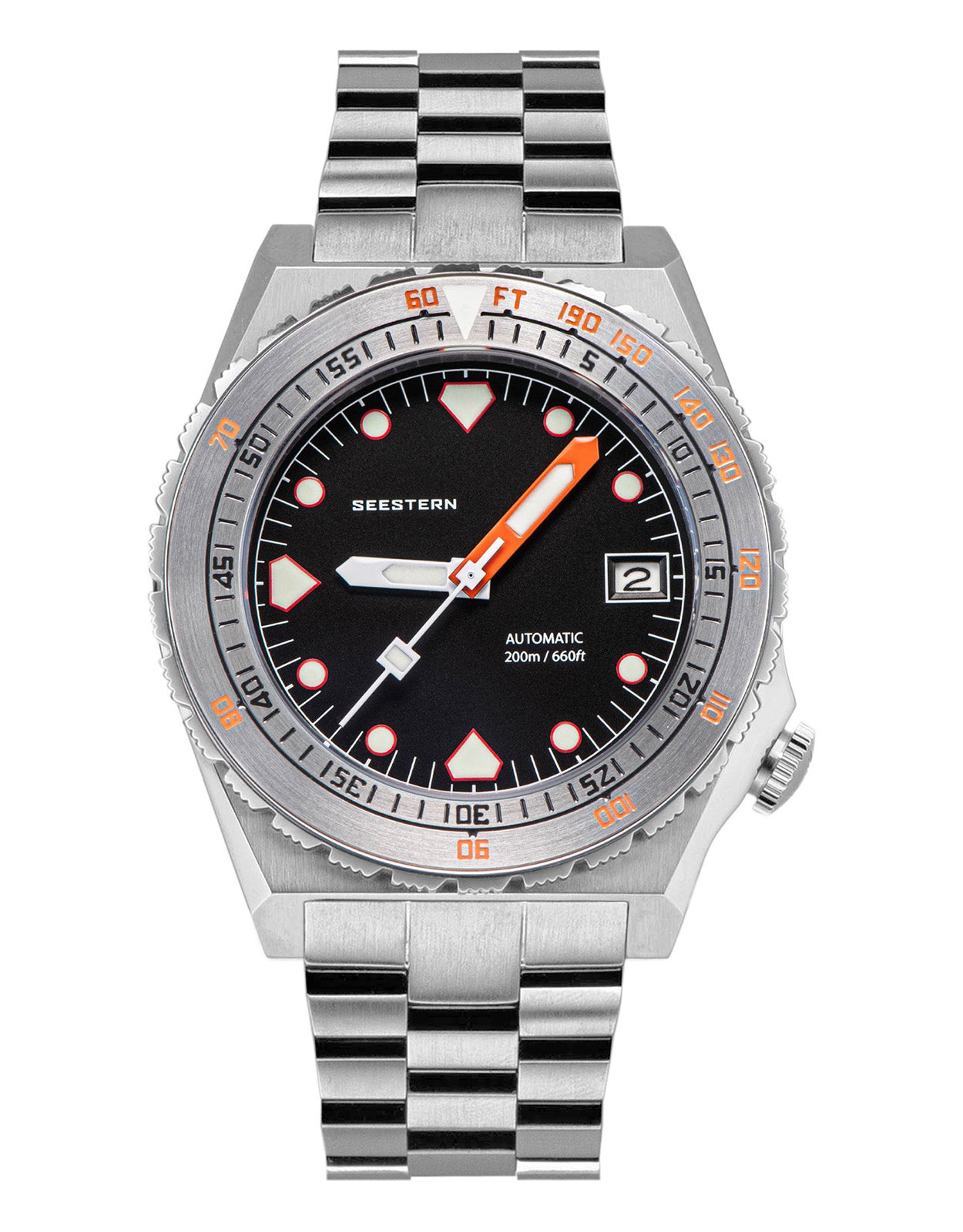 Seestern Vintage 407 600T Black Dial Ceramic Bezel-TIME.SHOP