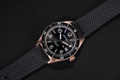 Seestern S435 Professional Diver Rose Gold Rubber Band (Seagull ST2130 movement)-TIME.SHOP