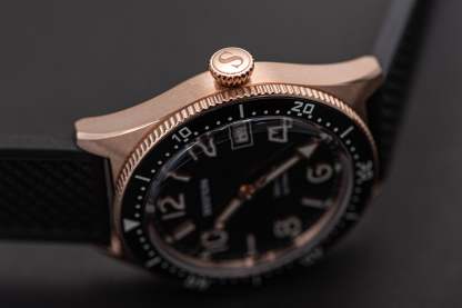 Seestern S435 Professional Diver Rose Gold Rubber Band (Seagull ST2130 movement)-TIME.SHOP