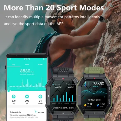 Hit 2022 new Bluetooth call smart watch men sports fitness tracker custom dial IP68 waterproof smartwatch for Android iOS