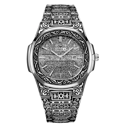 Men Watches ONOLA Fashion Casual Quartz Wristwatches Male Clock Top Brand Luxury Leather Wrist Watches with Calendar