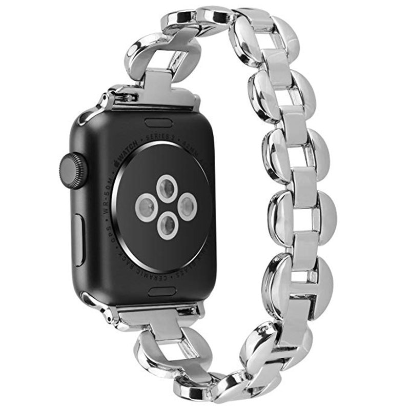 Metal Watchbands For Apple Watch Band 42mm 38mm Women Fashion Bangle with Rhinestone Bling Strap For iWatch Series 3 2 1