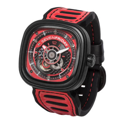 SEVENFRIDAY: P3B/06 RACING TEAM RED HOT WATCH-TIME.SHOP