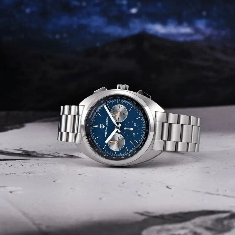 Pagani design 2024 new men's watches top luxury quartz panda dial pilot watch for men vk63 sport chronograph wristwatch men 1782