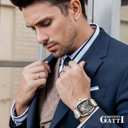 BONEST GATTI Automatic Skeleton Movement Barrel shaped Case Luminous BG5502