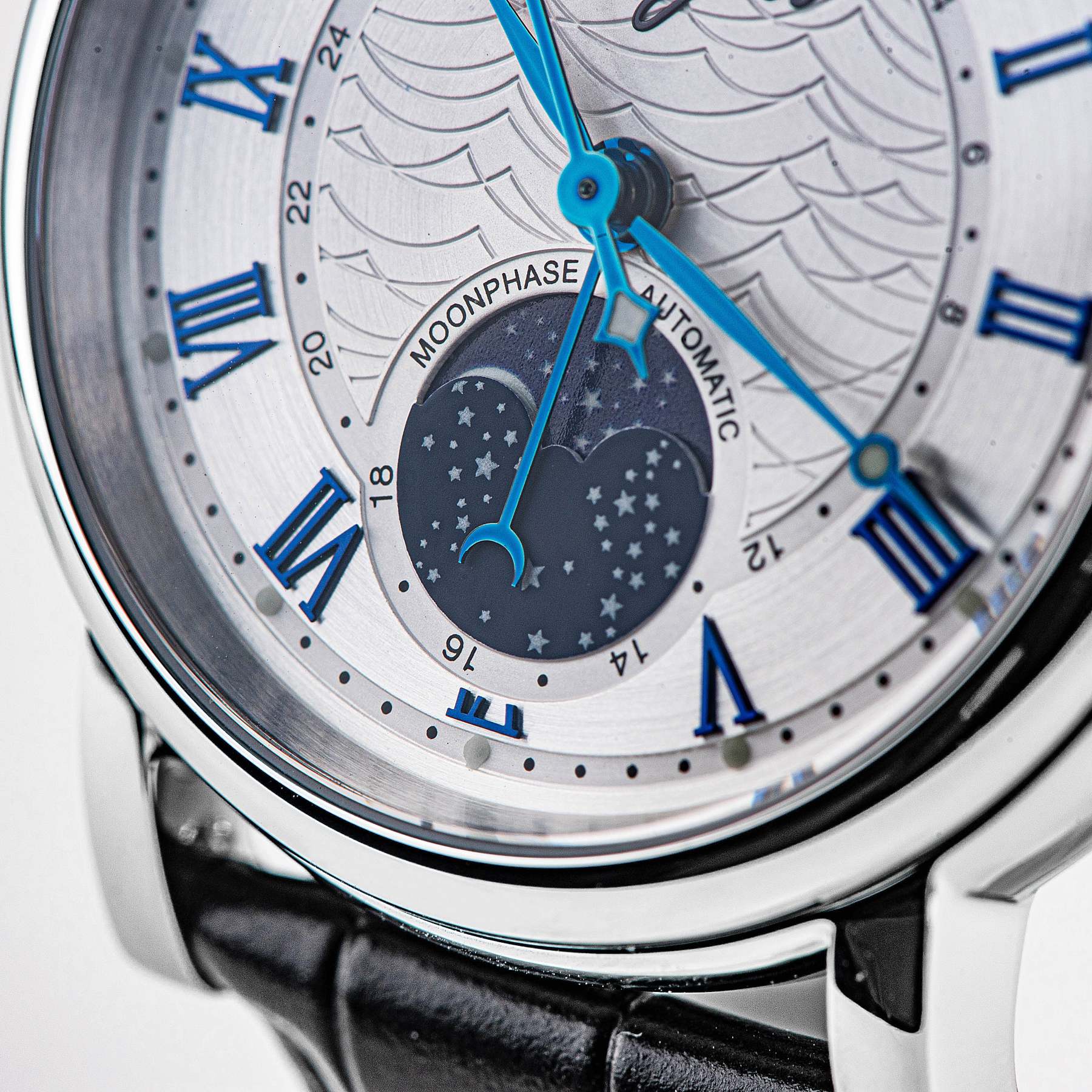 MoonPhase Master SU2108SZ Stainless-Steel Moon Phase Blue Indices-TIME.SHOP