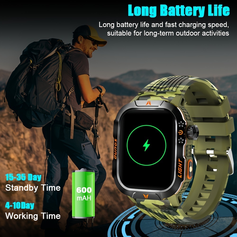 2024 New Smart Watch (Answer/Call) Outdoor Sports Watch Led Altimeter Barometer 100 Sport Mode 600mah Battery Multimedia Message Check Weather Pedometer Fitness Tracker for Android iPhone Gift