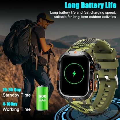 2024 New Smart Watch (Answer/Call) Outdoor Sports Watch Led Altimeter Barometer 100 Sport Mode 600mah Battery Multimedia Message Check Weather Pedometer Fitness Tracker for Android iPhone Gift