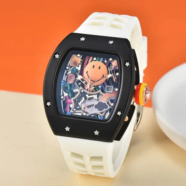 UTAHI BK158 Smiling Face Business Men's Watch Tonneau High Quality Leisure Fashion Waterproof Quartz Watch