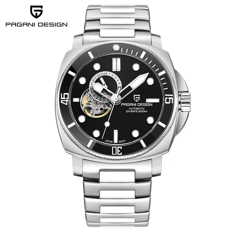 Pd1736 Pagani design 2024 men automatic mechanical watch casual fashion Sapphire stainless steel diving TMI nh39 Reloj Hombre