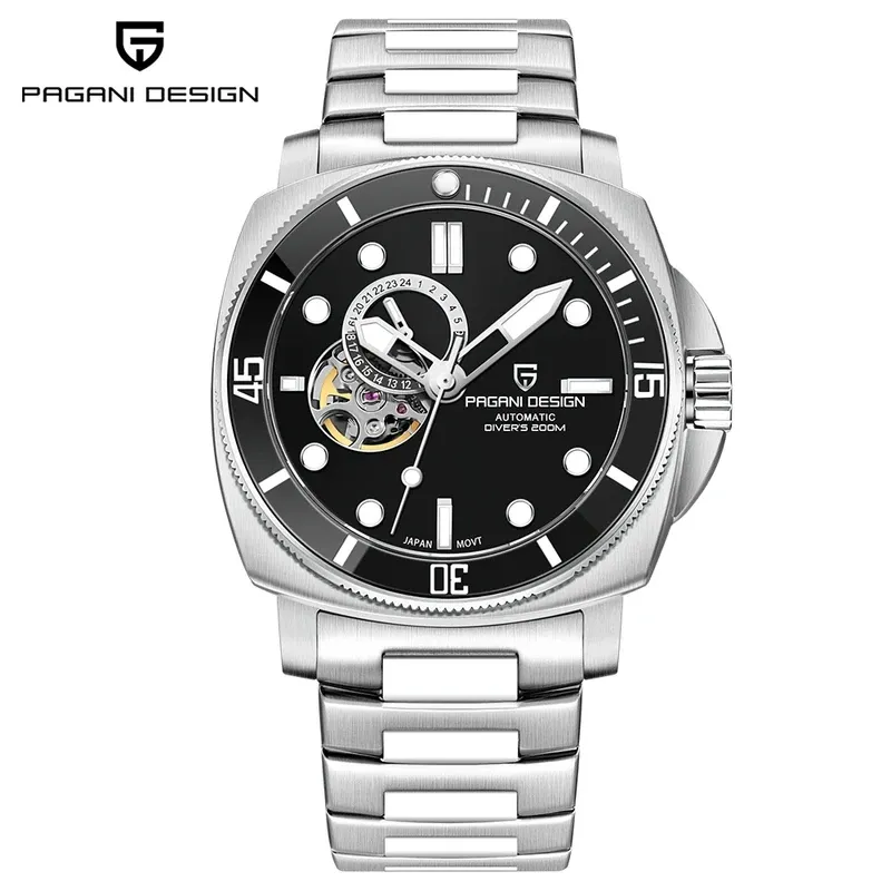 Pd1736 Pagani design 2024 men automatic mechanical watch casual fashion Sapphire stainless steel diving TMI nh39 Reloj Hombre