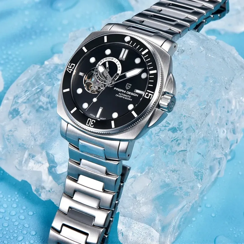 Pd1736 Pagani design 2024 men automatic mechanical watch casual fashion Sapphire stainless steel diving TMI nh39 Reloj Hombre