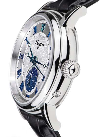 MoonPhase Master SU2108SZ Stainless-Steel Moon Phase Blue Indices-TIME.SHOP