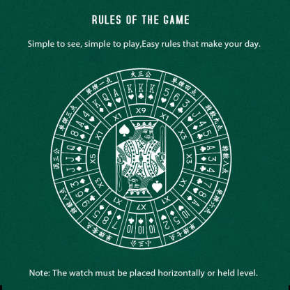 Lucky Harvey Automaton Player Series Silver Three Card Poker (SAN GONG) Roulette Automatic Watch