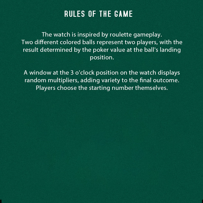 Lucky Harvey Automaton Player Series Silver Poker Roulette 18K GOLD BALL Automatic Watch