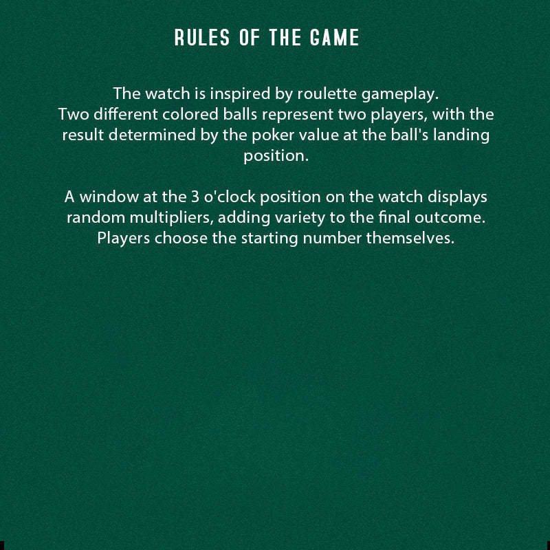 Lucky Harvey Automaton Player Series Silver Poker Roulette 18K GOLD BALL Automatic Watch