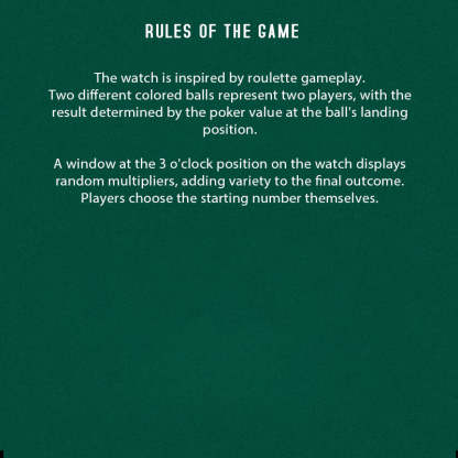 Lucky Harvey Automaton Player Series Silver Poker Roulette 18K GOLD BALL Automatic Watch