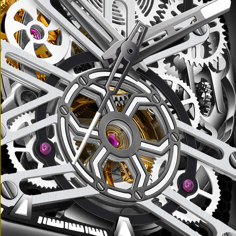 BONEST GATTI Automatic Skeleton Movement Barrel shaped Case Luminous BG5502