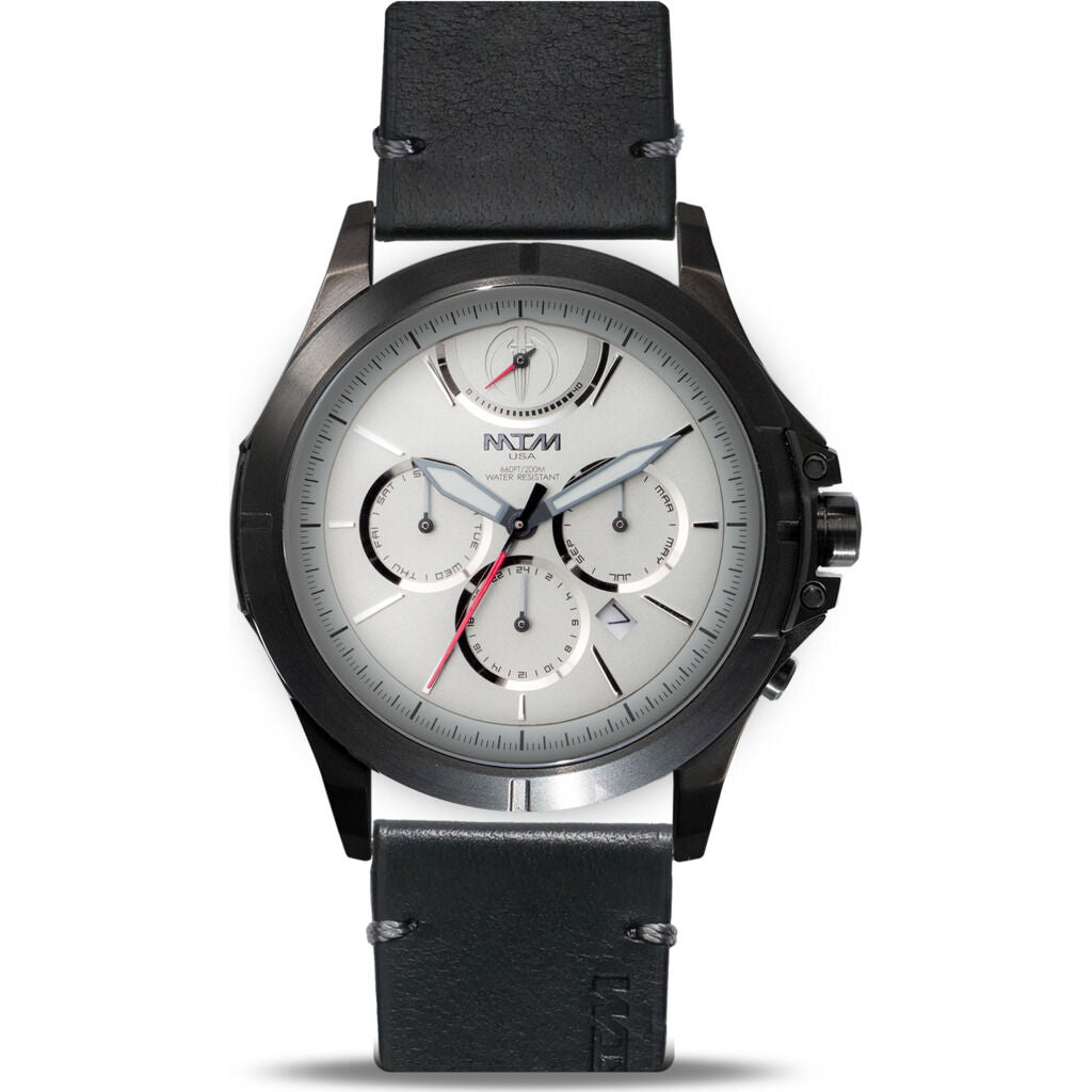 MTM Special Ops Oconus 42 Watch | Black/Silver I/Leather Black-TIME.SHOP