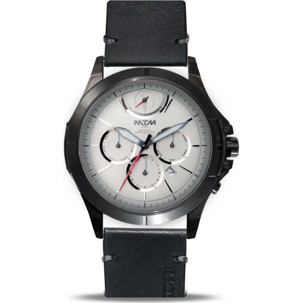MTM Special Ops Oconus 42 Watch | Black/Silver I/Leather Black-TIME.SHOP