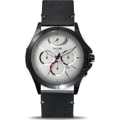 MTM Special Ops Oconus 42 Watch | Black/Silver I/Leather Black-TIME.SHOP