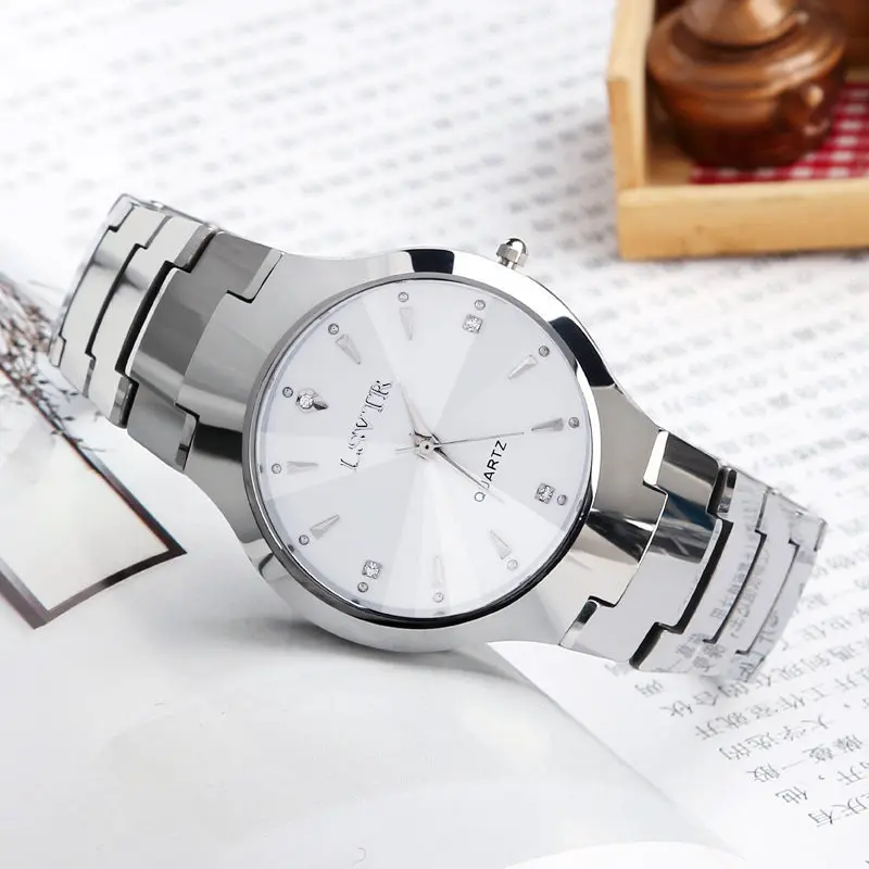 Alloy Steel Color Men's Quartz Calendar Date Watch Women's Couple Lover Watches Relojes Para Mujer Women's Wrist Watch