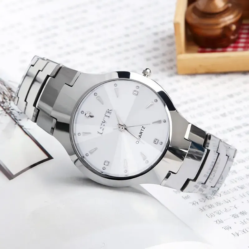 Alloy Steel Color Men's Quartz Calendar Date Watch Women's Couple Lover Watches Relojes Para Mujer Women's Wrist Watch