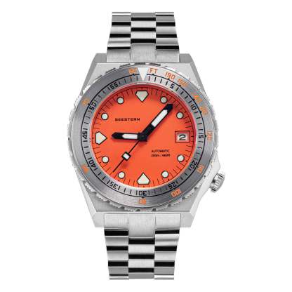Seestern Vintage 407 600T Orange Dial Ceramic Bezel-TIME.SHOP