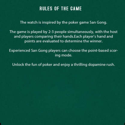 Lucky Harvey Automaton Player Series Silver Three Card Poker (SAN GONG) Roulette Automatic Watch