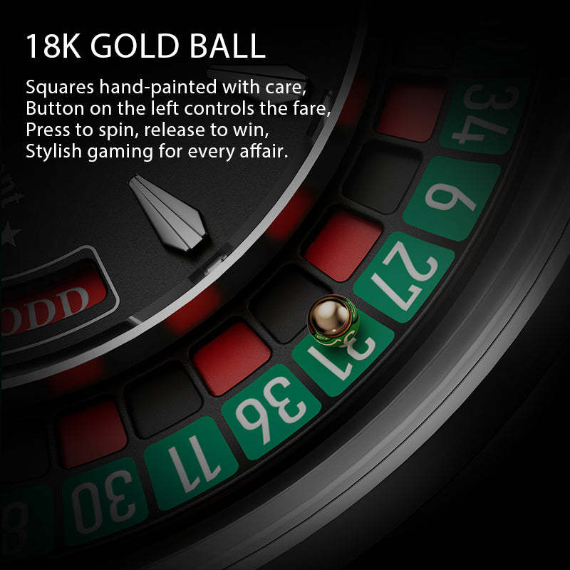 Lucky Harvey Automaton Player Series Silver European Roulette 18K GOLD BALL Automatic Watch