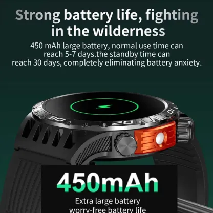 Smart watch men with LED lighting compass sports fitness tracker watch IP68 waterproof Bluetooth Talk smartwatch for Android iOS