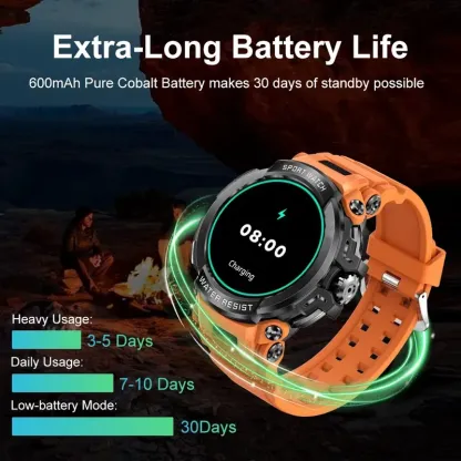 Hit 1.5 "Bluetooth call GPS smart watch men 120 sports fitness tracker health monitor smartwatch for Android iOS 600mAh T90