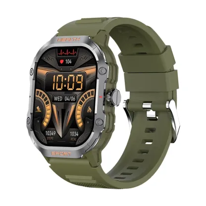 MELANDA 2.01" AMOLED Screen Bluetooth Call Smart Watch Men Outdoor Sports Tracker Health Monitor Smart Watch For Android ios