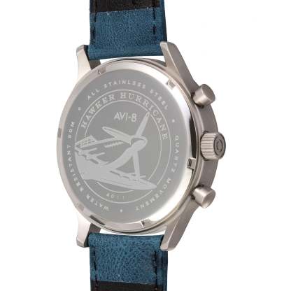 AVI-8 Hawker Hurricane Chrono Vintage Brass Blue-TIME.SHOP
