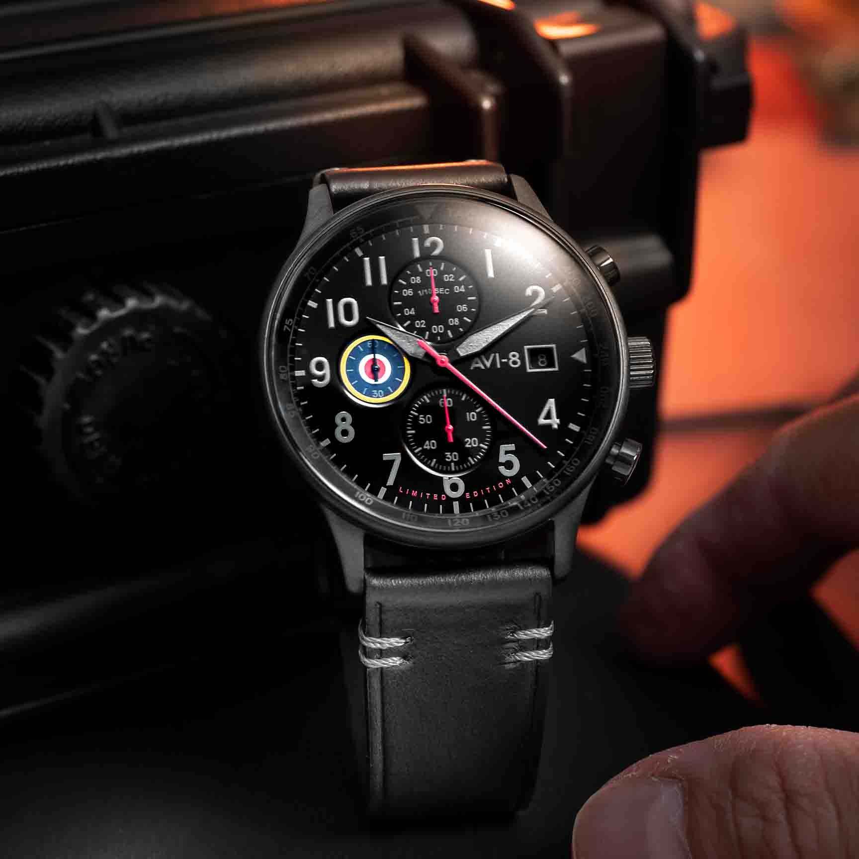 AVI-8 Hawker Hurricane Classic Chronograph Night Reaper Limited Edition-TIME.SHOP