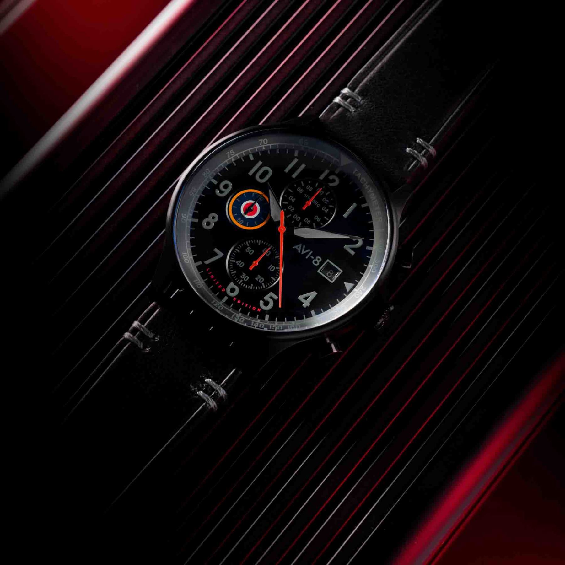 AVI-8 Hawker Hurricane Classic Chronograph Night Reaper Limited Edition-TIME.SHOP