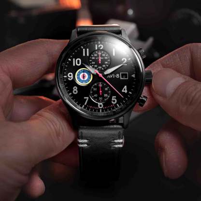 AVI-8 Hawker Hurricane Classic Chronograph Night Reaper Limited Edition-TIME.SHOP