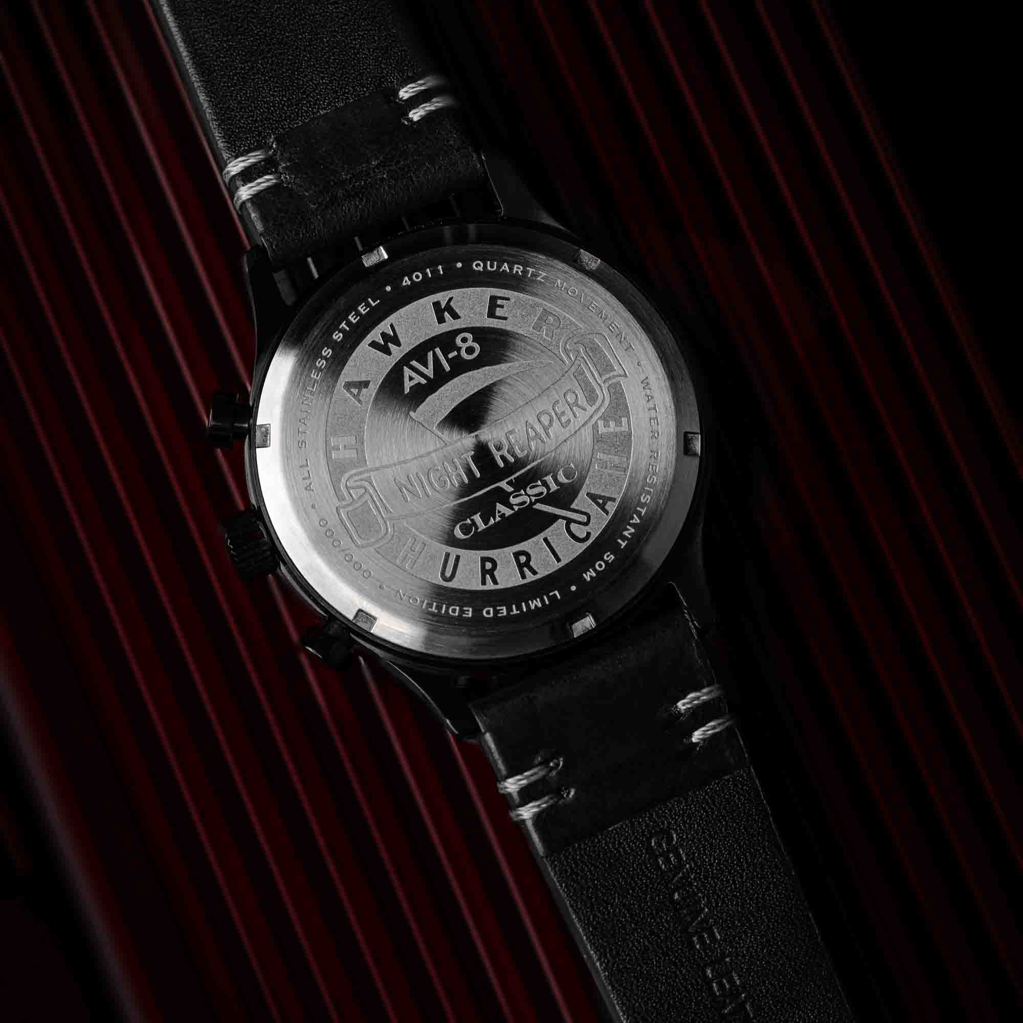 AVI-8 Hawker Hurricane Classic Chronograph Night Reaper Limited Edition-TIME.SHOP