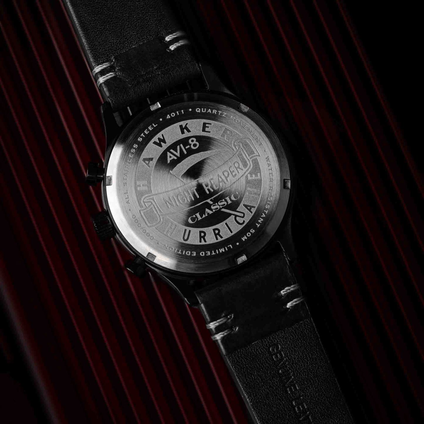 AVI-8 Hawker Hurricane Classic Chronograph Night Reaper Limited Edition-TIME.SHOP